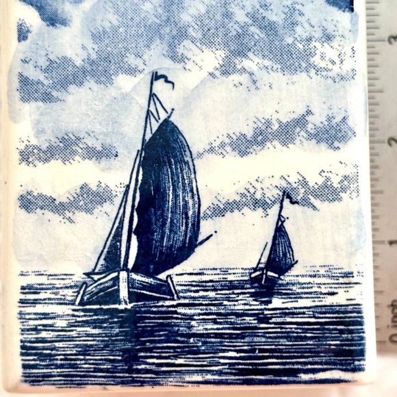 Vintage Delft Blue Blauw Hand Painted Spice Jar bottles Canister Set Tray Dutch - Picture 13 of 16